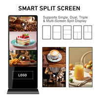 Máquina de Señalización Digital Comercial, Pantalla LCD HD con Soporte de Pie para Publicidad en Centros Comerciales, Restaurantes y Hoteles