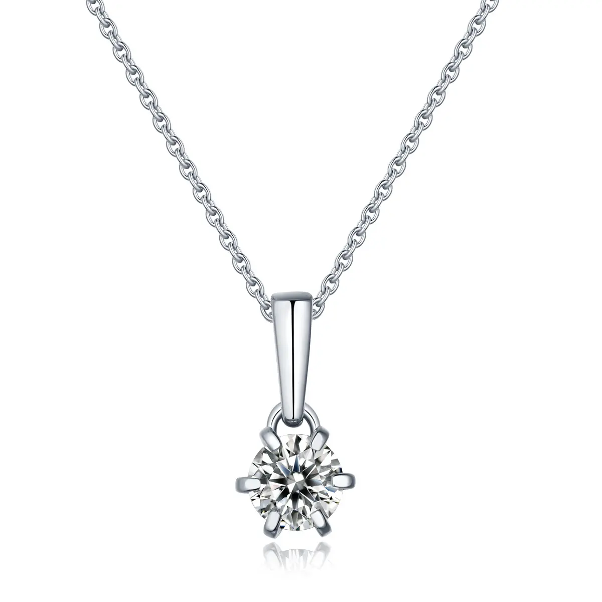 Pingente ct3 clássico para mulheres, joia com 6 garras s925 e moissanite, presente para mulheres