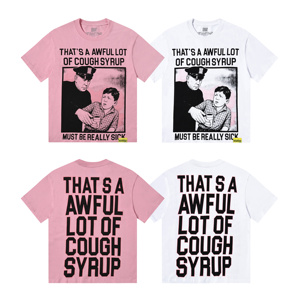 Nueva Colección de Camisetas de Alta Calidad para Hombre con Estampado 'THAT'S A AWFUL LOT OF COUPH SYRUP', Estilo Holgado e Informal - Product Image 1