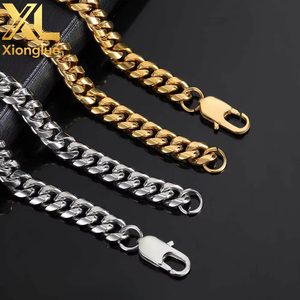 Bracelet en acier inoxydable Hop Jewelry, plaqué or 18 carats PVD, chaîne cubaine Miami, cadeau pour homme, vente en gros - Product Image 5