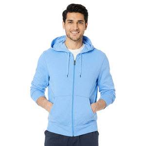 Última Llegada 2025: Sudaderas con Capucha Lisas de Algodón 100% con Cremallera para Hombre, Transpirables, Tallas Grandes, Ropa de Invierno con Diseño Sólido, Muy Demandadas - Product Image 1