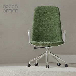 Muebles de oficina Ergonomie ejecutiva Sala de conferencias Tapicería de tela Brazo giratorio Alto ajustable Reunión Silla de oficina - Product Image 3