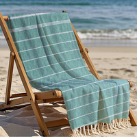 Serviette de plage style turc, tissée, rayée, surdimensionnée, à franges, vente en gros pour la plage, la piscine, les activités de plein air, les voyages et la natation
