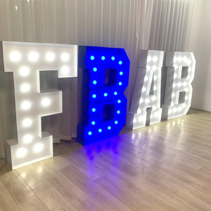 Lettres lumineuses LED géantes, chiffres lumineux pour décorations de mariage, anniversaire, toile de fond, vente en gros - Product Image 4