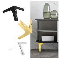 Pieds de meubles en métal robustes avec accents dorés, pieds de canapé en acier pour armoire, table basse, meuble TV, quincaillerie domestique
