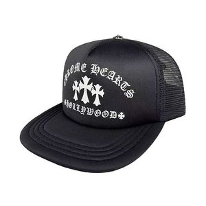 Chrome Hearts Baseball Cap Mesh Breathable Embroidered <b>Cross</b> Design Style Unisex Hat Custom Embroidery Cotton Outdoor - Product Image 3