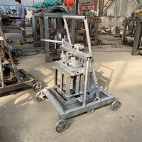 Mini machine manuelle de fabrication de blocs creux en béton avec moteur et pompe à pression hydraulique - Facile à utiliser