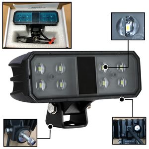 Feux de travail LED 48W IP68/69K étanches 6500K 2600Lm 4x4 Voiture Carré 16LED 12V SUV 4WD Camion <span class=keywords><strong>Tracteur</strong></span> Tout-terrain - Product Image 5