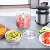 Mini hachoir électrique Portable, coupe oignon, ail, gingembre, piment, viande, trancheur