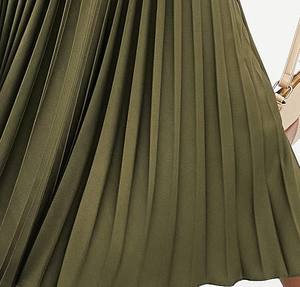 <span class=keywords><strong>Jupe</strong></span> longue pour femme en satin plissé froissé, nouvelle mode, vente chaude, haute qualité - Product Image 5