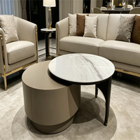 Ensemble canapé et table basse 2 pièces de luxe moderne pour salon d'appartement, avec option extérieur