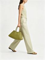 Nova Bolsa Cesta de Vegetais Artesanal Primavera Verão 2026, Bolsa de Mão de Grande Capacidade, Bolsa de Ombro Multifuncional com Alça, Moda