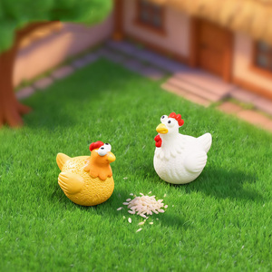 Offre Spéciale : Adorable Figurine <span class=keywords><strong>de</strong></span> Poulet <span class=keywords><strong>en</strong></span> Résine, Miniature pour Micro-Paysage, <span class=keywords><strong>Jardin</strong></span>, Maison <span class=keywords><strong>de</strong></span> Poupées, Décoration <span class=keywords><strong>de</strong></span> Bureau - Product Image 3