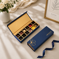 Boîte cadeau en chocolat rigide de qualité supérieure avec insert personnalisé pour les truffes au chocolat faites à la main et l'emballage de confiseries