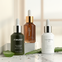 30ml 60ml Bernsteinfarbene/Grüne/Weiße Glas-Tropfflasche für Hautpflege-Serum Ätherisches Öl Kosmetik-Verpackungsbehälter
