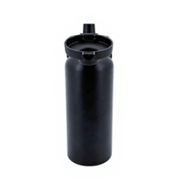 Bouteille d'eau isotherme en acier inoxydable 32 oz avec couvercle à ouverture rapide breveté, large ouverture, anti-fuite, poignée amovible, maintien au chaud/au froid 6-12h