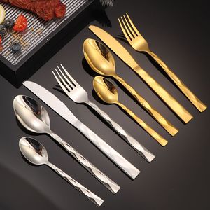 Juego de cubiertos de acero inoxidable, cuchillo, tenedor, cuchara, pulido a espejo, apto para lavavajillas, para uso doméstico y hotelero - Product Image 3