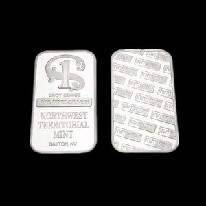 FS-manualidades de Metal, forma rectangular, lingote plateado <span class=keywords><strong>999</strong></span>, barra de plata fina de 1 OZ - Product Image 1
