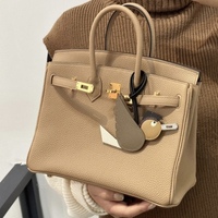 Nouveau sac cabas H Brand en cuir de crocodile, cousu main, avec pendentif petit oiseau volant, couleur platine