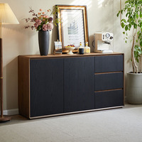 Buffet autoportant en bois massif de style nordique, moderne et minimaliste, pour entrée et salon, résistant à la moisissure, meuble de rangement pour la maison