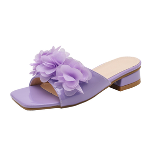 Nouvelles sandales d'été à lacets pour filles, pantoufles à talons épais, sandales plissées mignonnes pour filles de 8 à 12 ans - Product Image 6