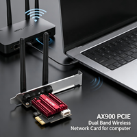 Tarjeta de Red Inalámbrica WiFi6 AX900 PCIe, 802.11AX 900Mbps Wifi 6 BT 5.4, Adaptador WiFi PCIe de Doble Banda para Computadora