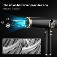 Sèche-cheveux professionnel LCD 110000 tr/min à vitesse rapide BLDC avec diffuseur