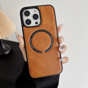 Étui de téléphone magnétique en cuir artificiel Ins de haute qualité pour iPhone 13 14 15 16 Pro Max & <span class=keywords><strong>A53</strong></span> A34 4G Business Design" - Product Image 4
