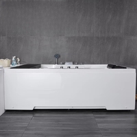 Baignoire de massage double moderne 1,7 m/1,85 m en acrylique, jacuzzi intérieur, baignoire hydromassage en fibre de verre, spa jacuzzi