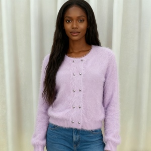 เสื้อคาร์ดิแกนถักนิตติ้งสำหรับผู้หญิง นุ่มสบาย แฟชั่นฤดูใบไม้ร่วง/ฤดูหนาว - Product Image 1