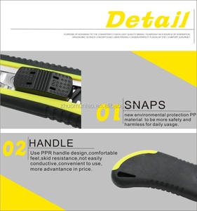 عالية الجودة 18 مللي متر عرض البلاستيك ABS + TPR سكين متعددة الوظائف سكين مع 3 شفرات - Product Image 5