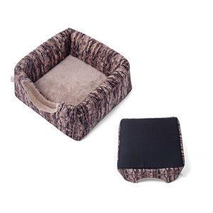 Cama y Taburete Plegable de 2 Vías para Mascotas, Diseño Ecológico de Invierno, Forma Rectangular, Empacado en Caja para Perros y Gatos - Product Image 1
