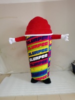 Costumes de mascotte publicitaire en peluche sur mesure Blue Sky avec logos colorés, unisexe, pour adultes