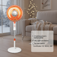 Nouvelle Arrivée Chauffage Électrique Portable pour Pièce, Chauffage Radiant à Oscillation Gauche-Droite avec Interrupteur Anti-basculement