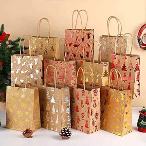 Sac cadeau en papier kraft personnalisé pour Noël 2025, décoration de Noël pour la maison, sacs à main pour cadeaux de Noël - Product Image 1