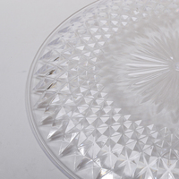 Assiette décorative de service de fruits, 10 pièces 35cm, en plastique Transparent pour fruits