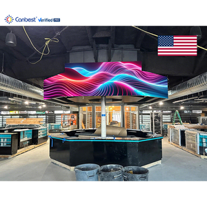 Canbest P2.5 2,5 Mm 11520X1600Mm 37.79X5.25Ft Pantalla de visualización de pared de video <span class=keywords><strong>LED</strong></span> curvada flexible hexagonal para interiores para feria comercial en EE. UU. - Product Image 3