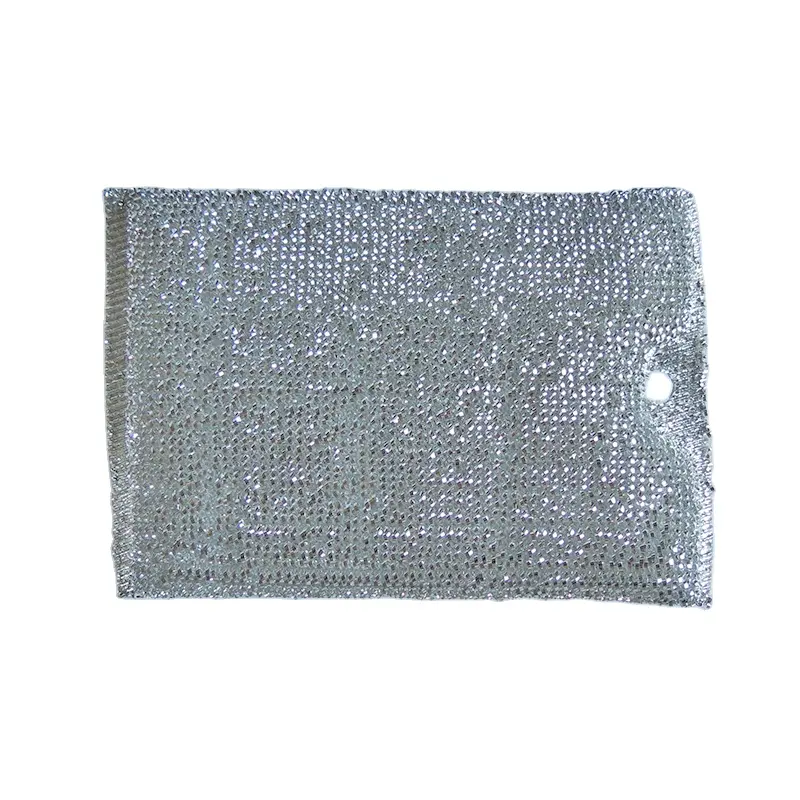 Lã de Limpeza De prata Fio de Aço cozinha esfregões spoge aderência esponja de malha
