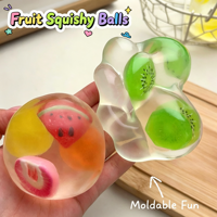 Jouet anti-stress en forme de boule à presser, fait main, en huile de coco, souple comme de la gelée, jouet promotionnel en gros