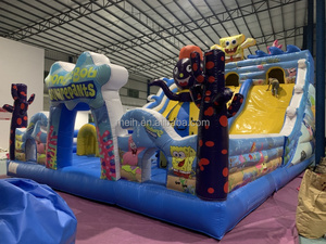 Popular Brincolín Inflable Grande para Exteriores, Ciudad de Diversión con Tobogán, <span class=keywords><strong>Bob</strong></span> 11x7x6.7m, Capacidad para 20 Personas, Fácil de Instalar, en Venta - Product Image 2