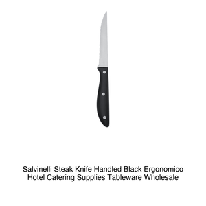 Cuchillo para carne Salvinelli ergonómico con mango negro - Product Image 2