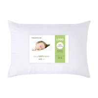 Oreiller pour enfants Pattex 13x18 pouces, doux, 100% coton, certifié OEKO-TEX, écologique, biologique, multifonctionnel, blanc nacré