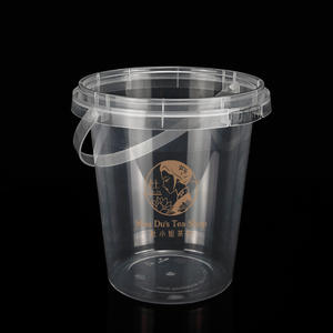 Bicchieri di plastica a parete singola da 32 once con coperchi e maniglie usa e getta per il succo di tè e opzione Logo personalizzato Boba - Product Image 5