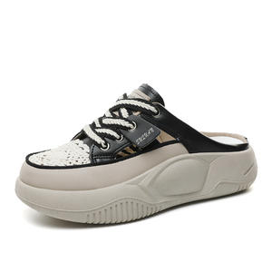 Zapatillas K8630 para mujer, medias zapatillas para mujer, suelas gruesas transpirables para aumentar la altura, sandalias versátiles para mujer - Product Image 2