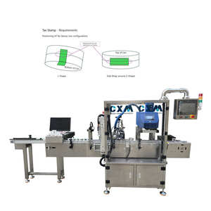 Máquina Automática de Etiquetado de Sellos Fiscales con Posicionamiento Preciso para Envases Redondos - Product Image 1