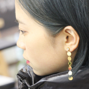 Pendientes Largos Geométricos de Estilo Europeo Americano, en Oro y Oro Rosa, de 62 mm, de Acero Inoxidable, para Fiestas, Joyería de Moda para Mujer - Product Image 2