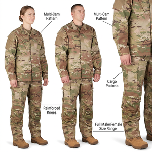 Conjunto de Uniforme Táctico de Camuflaje Unisex, Uniforme de Seguridad Transpirable de Lona Resistente a Desgarros - Product Image 2