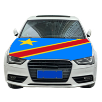 Drapeau de la République démocratique du Congo pour capot de voiture, drapeau pour capot moteur de voiture, vente en gros, personnalisé, résistant à l'usure et durable