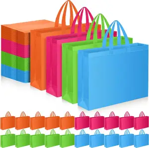 Custom Multicolour Non Woven Shopping Bag Sustainable Non Woven Supermarket Grocery Bag Collapsible Non Woven Reusable Bag