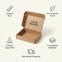 Boîtes d'emballage en carton ondulé kraft brun personnalisées avec logo imprimé pour l'expédition de vêtements